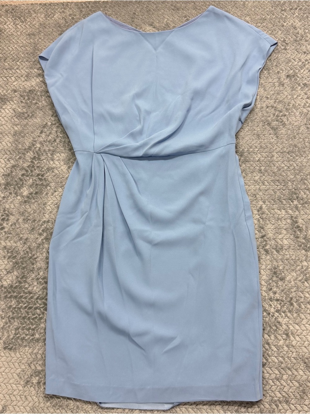 MM Lafleur Sky Blue Draped Midi Dress